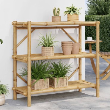 vidaXL Ραφιέρα 3 Επιπέδων 100x40x90cm από Μπαμπού