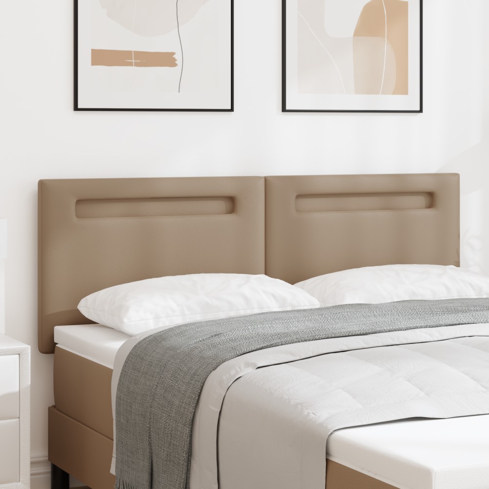 κεφαλάρι vidaXL με απλό σχέδιο καφέ 140cm από faux δέρμα