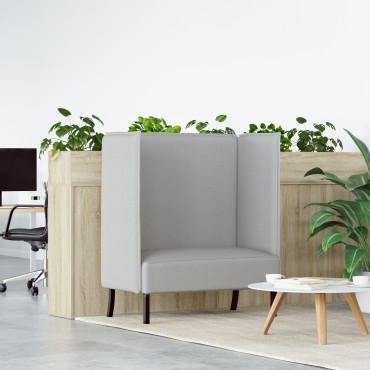vidaXL Καναπές Υψηλής Πλάτης Σκούρο γκρι 109x56x121cm ύφασμα