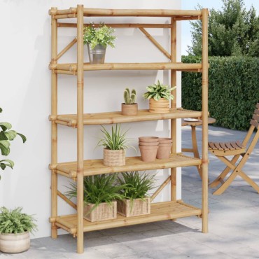 vidaXL Ραφιέρα 5 Επιπέδων 100x40x150cm από Μπαμπού
