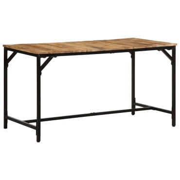 vidaXL Τραπεζαρία 140x70x75cm από Μασίφ Ακατέργαστο Ξύλο Μάνγκο 1 τεμ.