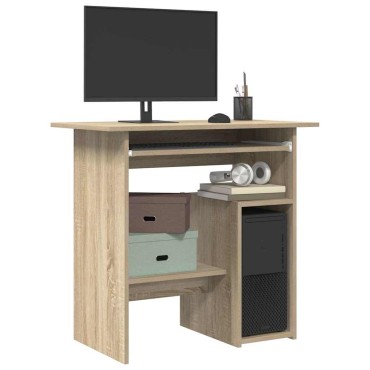 vidaXL Γραφείο Χρώμα Sonoma Δρυς 80x45x74cm από Επεξ. Ξύλο 1 τεμ.