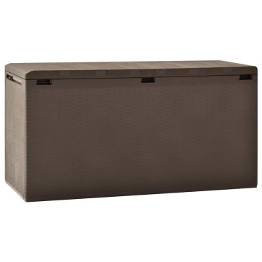 vidaXL Μπαούλο Αποθήκευσης Κήπου Καφέ 114x47x60cm 1 τεμ.