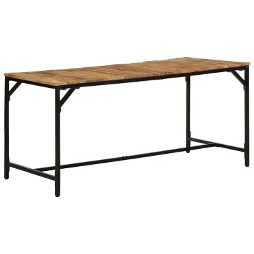 vidaXL Τραπεζαρία 160x80x75cm από Μασίφ Ακατέργαστο Ξύλο Μάνγκο 1 τεμ.