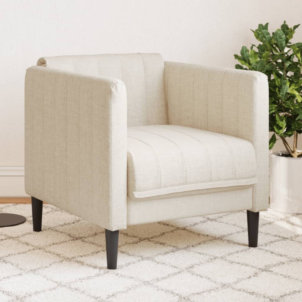 vidaXL Πολυθρόνα Μπεζ Λινή 69x76,5x74,5cm 1 τεμ. Γωνιακός