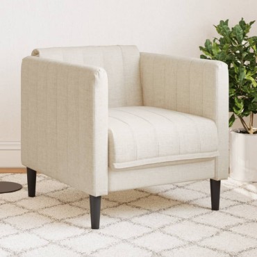 vidaXL Πολυθρόνα Μπεζ Λινή 69x76,5x74,5cm 1 τεμ. Γωνιακός