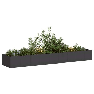 vidaXL Ζαρντινιέρα Μαύρη 360x80x40 εκ. από Χάλυβα