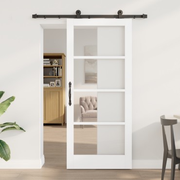 vidaXL Συρόμενη Πόρτα με Σετ Υλικών 'ORKDAL' Λευκή 86x198.5 εκ.