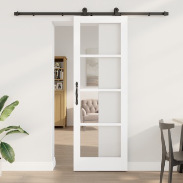 vidaXL Συρόμενη Πόρτα με Σετ Εξαρτημάτων ORKDAL Λευκή 73.5x211 εκ.