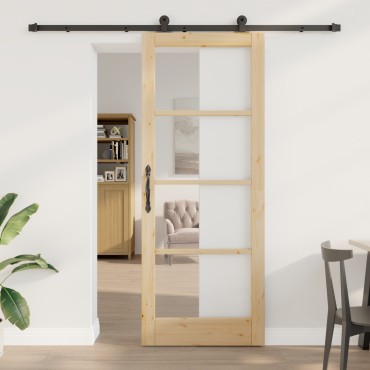 vidaXL Συρόμενη Πόρτα με το Σετ Hardware 'ORKDAL'83x211 cm