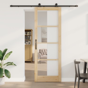 vidaXL Συρόμενη Πόρτα με Σετ Υλικών 'ORKDAL'83x232 cm