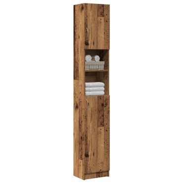 vidaXL Στήλη Μπάνιου Παλιό Ξύλο 32x25,5x190cm από Μοριοσανίδα 1 τεμ.