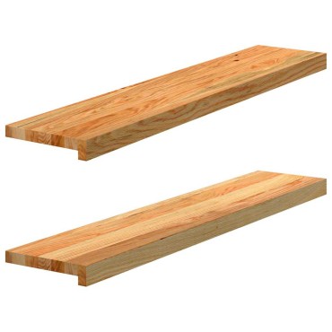 vidaXL Περβάζια παραθύρων 2 τεμ. Αν. Καφέ 100x20x2εκ. Μασίφ Ξύλο Δρυός