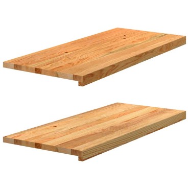 vidaXL Περβάζια παραθύρων 2 τεμ. Αν. Καφέ 90x40x2 εκ. Μασίφ Ξύλο Δρυός