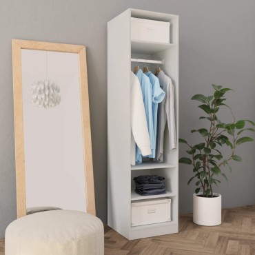 vidaXL Ντουλάπα Λευκή 50x50x200cm από Επεξ. Ξύλο 1 τεμ.