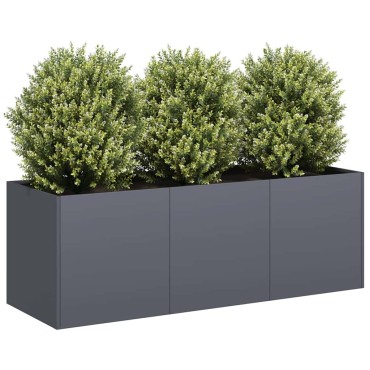 vidaXL Ζαρντινιέρα Ανθρακί 120x40x40 εκ. από Χάλυβα Ψυχρής Έλασης