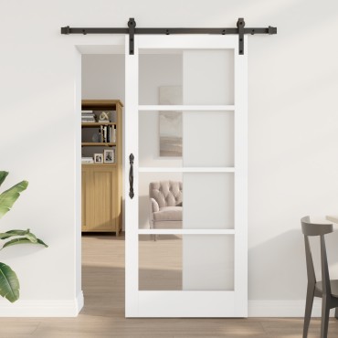 vidaXL Συρόμενη Πόρτα με Σετ Υλικών 'ORKDAL' Λευκό 86x198.5 εκ.
