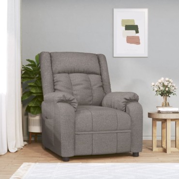 vidaXL Πολυθρόνα Ανακλινόμενη Taupe Υφασμάτινη 82x93x96cm 1 τεμ.
