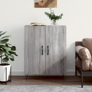 vidaXL Ντουλάπι Γκρι Sonoma 69,5x34x90cm από Επεξεργασμένο Ξύλο 1 τεμ.