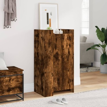 vidaXL Παπουτσοθήκη Καπνιστή Δρυς 52x37,5x100cm Επεξεργασμένο Ξύλο