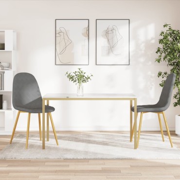 vidaXL Καρέκλες Τραπεζαρίας 2 τεμ. Ανοιχτό Γκρι Βελούδινες 45x53,5x83cm