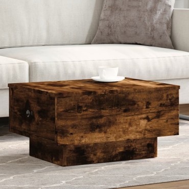 vidaXL Τραπεζάκι Σαλονιού Καπνιστή Δρυς 60x45x31cm Επεξ. Ξύλο 1 τεμ.