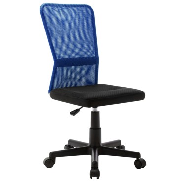 vidaXL Καρέκλα Γραφείου Μαύρη / Μπλε 44x52x100cm Διχτυωτό Ύφασμα 1 τεμ.