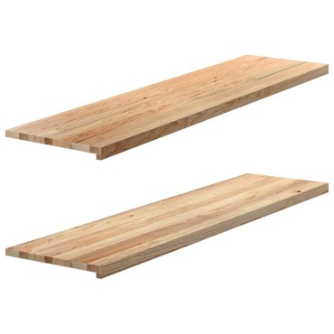 vidaXL Περβάζια παραθύρων 2 τεμ. 160x40x2 εκ. Ακατέργαστο Μασίφ Δρυός