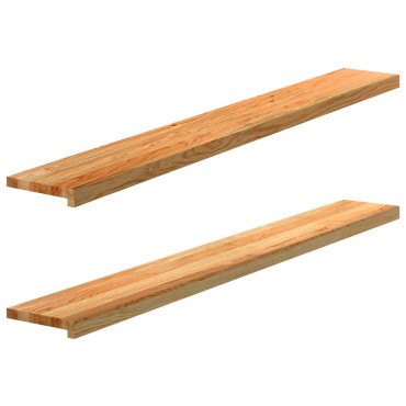vidaXL Περβάζια παραθύρων 2 τεμ. Αν. Καφέ 160x20x2εκ. Μασίφ Ξύλο Δρυός