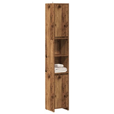 vidaXL Στήλη Μπάνιου Παλιό Ξύλο 30x30x183,5cm από Μοριοσανίδα 1 τεμ.