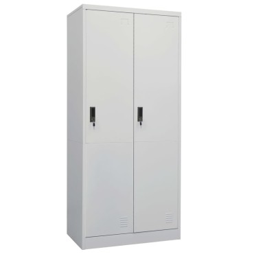vidaXL Ντουλάπα Ανοιχτό Γκρι 80x50x180cm από Χάλυβα 1 τεμ.