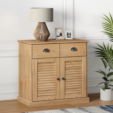 vidaXL Μπουφές με Συρτάρια VIGO 78x40x75cm από Μασίφ Ξύλο Πεύκου 1 τεμ.