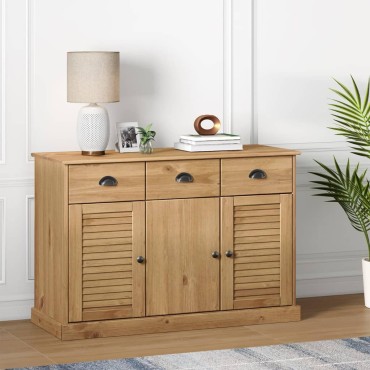 vidaXL Μπουφές με Συρτάρια VIGO 113x40x75cm Μασίφ Ξύλο Πεύκο 1 τεμ.