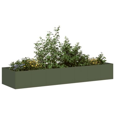 vidaXL Ζαρντινιέρα Λαδί 280x80x40 εκ. από Χάλυβα