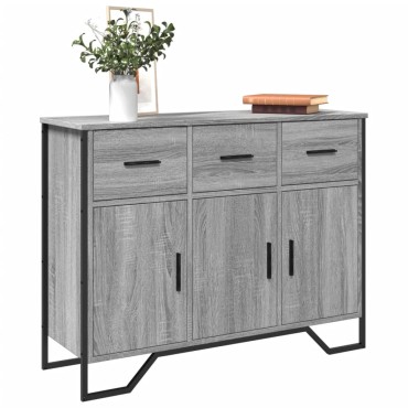 vidaXL Ντουλάπι Γκρι Sonoma 97x32,5x74,5cm από Επεξεργασμένο Ξύλο 1 τεμ.