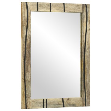 vidaXL καθρέφτης μπάνιου 50x70x30cm Στερεό Ξύλο Μάνγκο