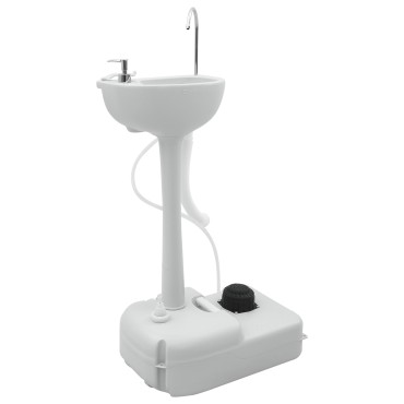 vidaXL Βάση νιπτήρα κάμπινγκ Γκρι 50,5 x 33 x 103 εκ