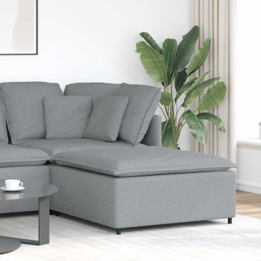 vidaXL Υποπόδιο Καναπέ Ανοιχτό Γκρι 100 x 100 x 48 εκ.
