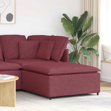 vidaXL Υποπόδιο Καναπέ Κόκκινο 100 x 100 x 48 εκ.