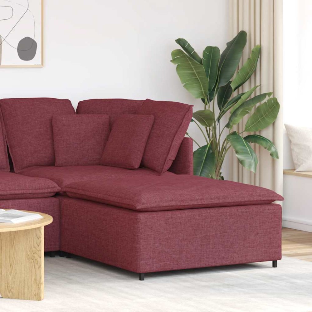 vidaXL Υποπόδιο Καναπέ Κόκκινο 100 x 100 x 48 εκ.