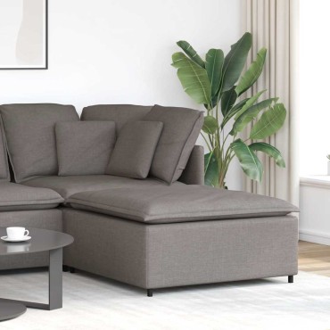 vidaXL Υποπόδιο Καναπέ-Μεταλλικό Χρώμα Μπεζ 100x100x48 εκ.