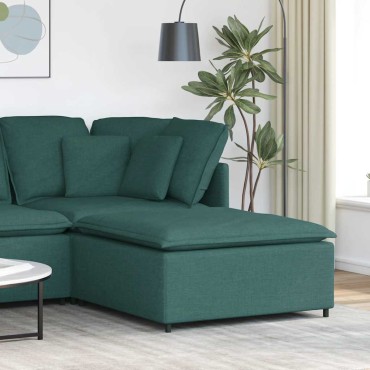 vidaXL Υποπόδιο Καναπέ Σκούρο Πράσινο 100x100x48 εκ.