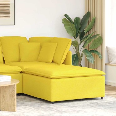 vidaXL Υποπόδιο Καναπέ Ανοιχτό Κίτρινο 100 x 100 x 48 εκ.