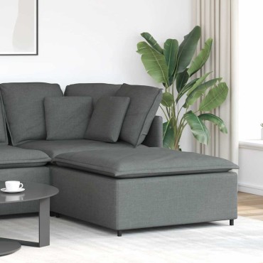 vidaXL Υποπόδιο Καναπέ Σκούρο Γκρι 100 x 100 x 48 εκ.