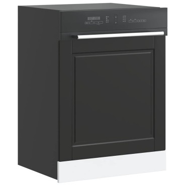 vidaXL Πίνακας πλυντηρίου πιάτων Porto Μαύρο 60x1,5x57cm Επεξ. Ξύλο