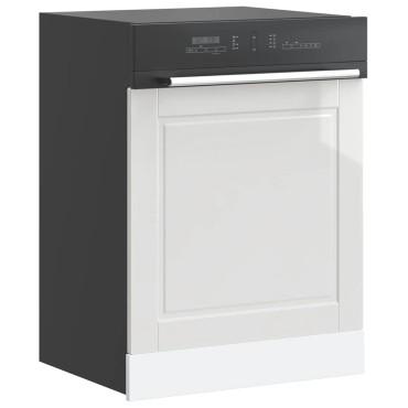vidaXL Πίνακας πλυντηρίου πιάτων Porto Γυαλ. Λευκό 60x1,5x57cm