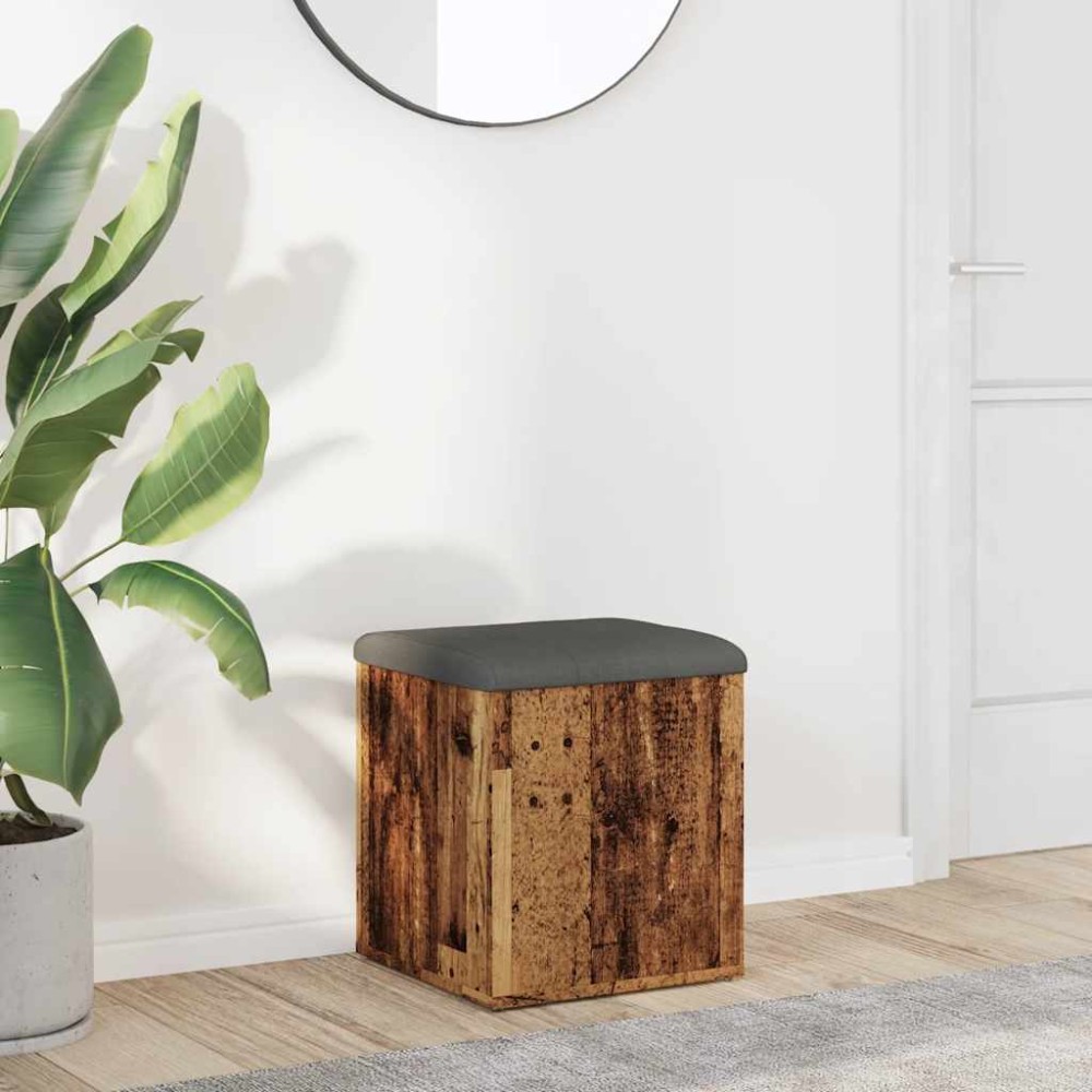 Πάγκος αποθήκευσης vidaXL Παλιό ξύλο 42x42x45cm Κατασκευασμένο ξύλο