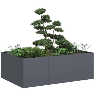 vidaXL Ζαρντινιέρα Ανθρακί 120x80x40 εκ. από Χάλυβα