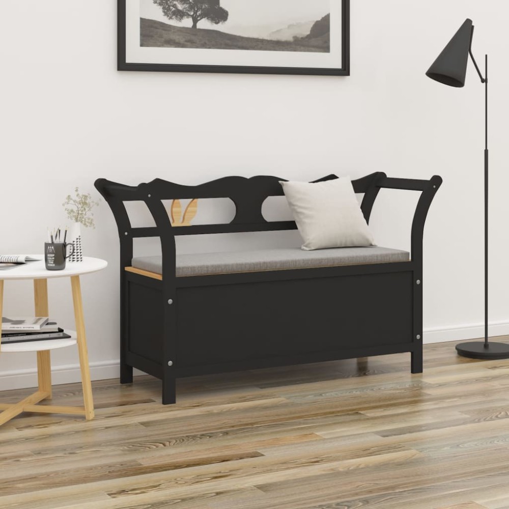 vidaXL Πάγκος Μαύρος 107x45x75,5cm από Μασίφ Ξύλο Ελάτης 1 τεμ.