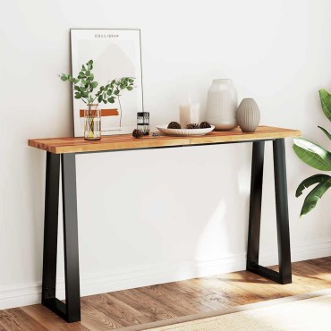 vidaXL Τραπέζι Κονσόλα με Live Edge 140x40x80cm Μασίφ Ξύλο Ακακίας 1 τεμ.